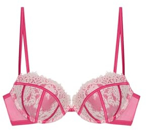 YAMAMAY, Reggiseno Push-up con Ferretto, Chantilly, Fucsia, Donna