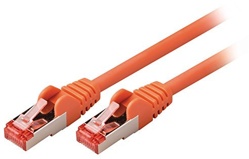 Invero® High-Speed Cat 6 Ethernet RJ45 (8P8C) Male - RJ45 (8P8C) Male Network S/FTP LAN Cable PC Router Patch Snagless Lead 100% Copper, Supports 1000 Mbps - 15m Orange
