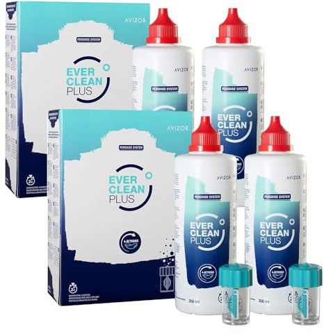 Líquido de lentillas AVIZOR EVER CLEAN 1 x 350 ml. Solución para limpieza y desinfección de todo tipo de lentes de contacto.