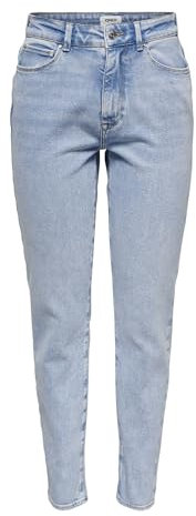ONLY Female Mom Jeans ONLEMILY Ankel Hohe Taille Gerade geschnitten Jeans