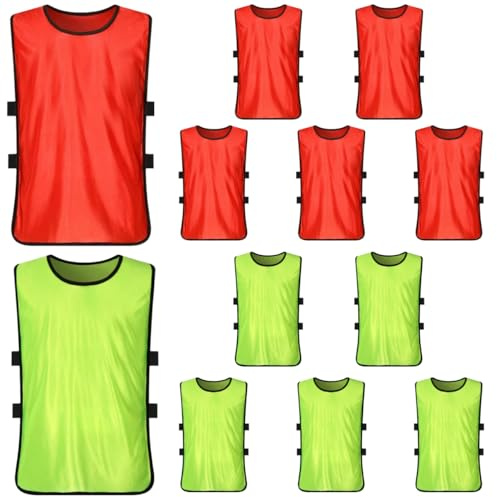 Pezzi Maglia Elisa Maglie Sportive Per Bambini Gilet Da Calcio Per Maglie Sportive Per Giovani Gilet Da Uomo Pinnies Reversibile Maglia Neon, Come mostrato, Taglia unica