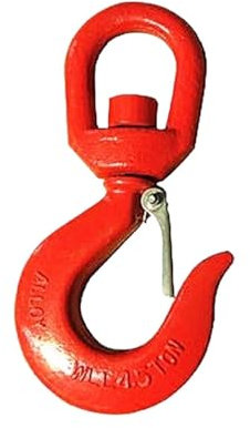 AMENGJ Rotary Hook Svängbar lyftkrok, 1,5 T/3 ton, lyftanordning, lyftutrustning av smitt legerat stål (2 ton 1 st)
