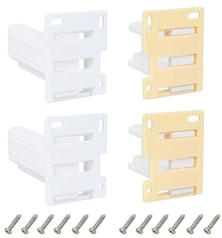 Drawer Slide Socket Set,Cabinet Hardware RV Drawer Parts for 1 Drawer Slide, 2 Set (¾” Slide Rail Groove with Raised Edge)