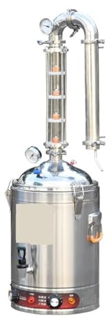 HIJYMNZPQ Kit De Destilación Alcohol For Elaboración Vino, Torre Doble Calefacción Eléctrica Acero Inoxidable 30L, For Licores Artesanales ElaboracióN De Cerveza AutéNtica