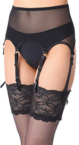 Merry Style Damen Strumpfgürtel MS10191GA (Schwarz2, XL)