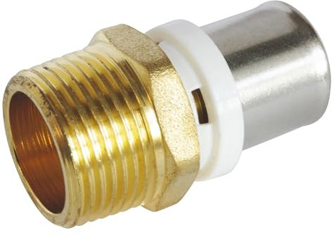 SOMATHERM FOR YOU - / 5608-20-20 - accesorio macho recto tubo de sujeción Ø20 Multilayer - Male 20/27 (3/4 '') Para conectar un Ø20 diámetro del tubo multicapa