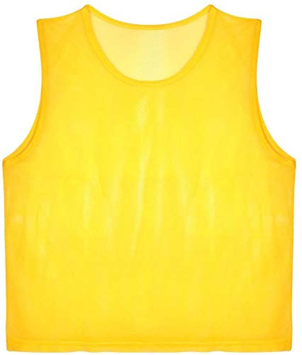 VGEBY1 12er Pack Mesh Scrimmage Confrontation Trainingswesten Fußballweste Atmungsaktiv Erwachsene Trikots Lätzchen