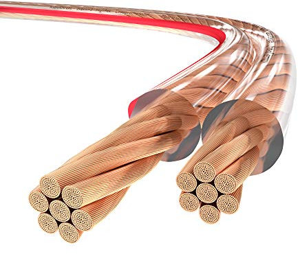 KabelDirekt – Lautsprecherkabel – Made in Germany – aus reinem Kupfer – 15m (2x6mm² HiFi Audio Boxenkabel für Lautsprecher & Surround Systeme, reines Kupfer, mit Polaritätskennzeichnung)