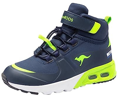KangaROOS Jungen Kx-hydro Sneaker, Dk Navy Lime, 36 EU