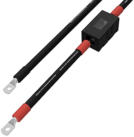 Offgridtec 2,5m 16mm² Batteriekabel mit MIDI-Sicherungshalter Schraubklemmenanschluss auf M8