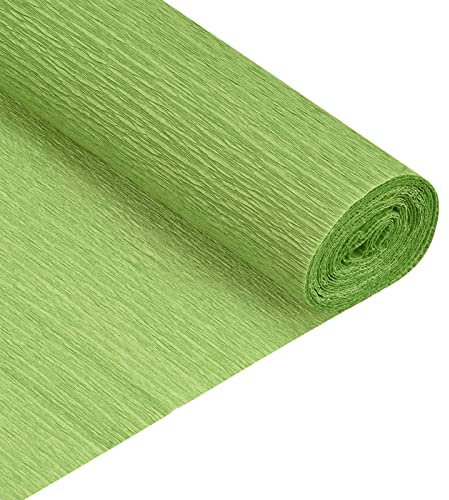 sourcing map Crepe Paper Roll Decoration 7.5ft Long 20 Inch Wide for Party, Wedding, Light Green