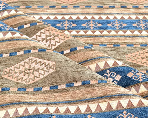Kilim-Muster, Polsterstoff, Kelim, Bohemian, Boho, Wandteppich, Tribal, südwestlich, türkisch, persisch, marokkanisch, mexikanisch, ethnischer Stoff, Meterware (139,7 x 182,9 cm)