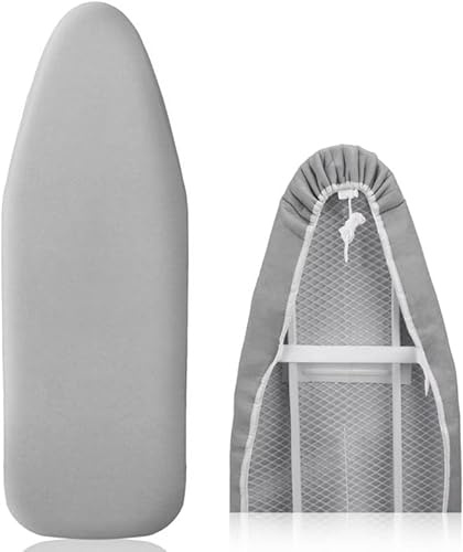Pottwal Funda Tabla de Planchar Premium para Planchar Rápida y Fácil, Adecuada para Planchas de Vapor, Tabla de Planchar, Funda Plancha Universal Ajustable, Gris Plata, 30-35cm x 108-115cm (Talla M)