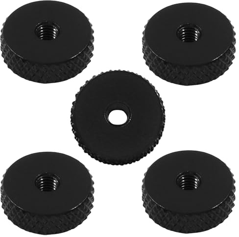 Hitefu M3 Flat Knurled Thumb Nut, Black, 5PCS