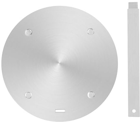 DEARBAG - Adaptador de inducción con mango extraíble, disco convertidor de placa de inducción de acero inoxidable (ø24 cm)