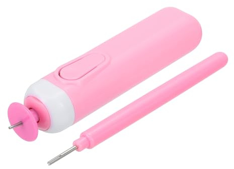 sourcing map Electric Quilling Pen, Plastic Quilling Needle Pen, Paper Crafting Tool Slotted Kit for Beginners Art Craft DIY Paper Flowers Making Handmade Paper Rolling Crafts(Pink)
