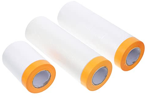 SHINEOFI 3rollos Papel De Enmascarar Metros Para Pintar Película Protectora Para Carrocería Hogar y Decoración De Papel De Enmascarar Automático
