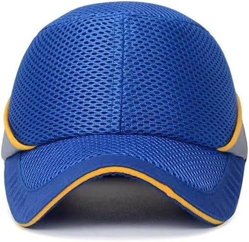 Gorra de seguridad de estilo clásico, ligero y transpirable, cómodo casco de protección para hombres y mujeres. (Azul)