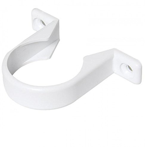 FLOPLAST Solvent White 32mm (36mm) Waste Pipe Clip - Bag of 5
