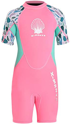 Combinaison de plongée shorty en néoprène 2,5 mm pour enfants filles et garçons 2-3 ans/S