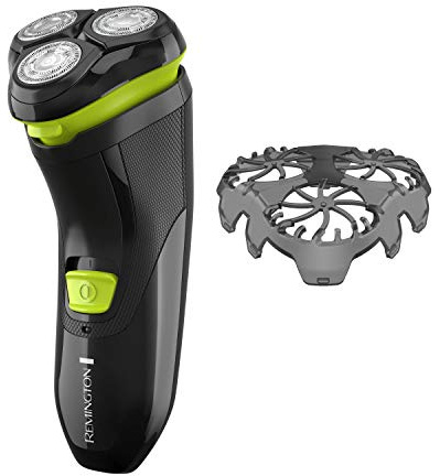 Remington Ultrastyle Rechargeable Rotary Shaver, Pr1320, Black/Neon Green
