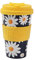 IDRINK®- Taza de café de RPET con tapa de silicona de apertura, fácil de llevar Taza de 435 ml para llevar de plástico reciclado 8,7 x 8,7 x 15 cm ergonómica 435 ml (DAISY)