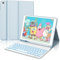 Tastiera iPad 9 Generazione, Tastiera iPad 10.2, Cover iPad 9 Generazione con Tastiera, Custodia Tastiera Italiano Bluetooth Retroilluminata per iPad 8, ipad 7, iPad Air 3, iPad Pro 10.5, Blu cielo