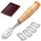 Boulanger Slashing Outil, Lame à pain, Lame pour Pâte, Manche en Bois Couteau a Pain, Bread Lame, Lame Boulanger, Rasoir à pain,Pinceau Cuisine, avec 5 Lames Réchanges, pour Graver des Motifs de Pain