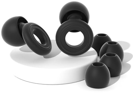 SLEEP EAR PLUGS - Flexibles Silikon, ultra-weich, wiederverwendbar zum Schlafen, Konzentrieren, Reisen | Mit 4 Ohrstöpseln | 28dB (S/N ratio)