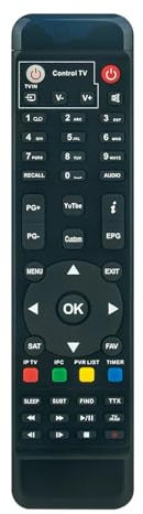 AULCMEET Replacement Remote Control Compatible with FreeSat GTmedia V8 Super V8 Golden V8 Nova V9 Pro Digital Satellite Receiver Decoder DVB-S2/T2/C HD IPTV Box