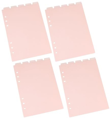 SOPOTUTU 20 Hojas Separadores de Índice de Plástico PP Resistentes con Pestañas Adhesivas para Diario Planificador y Cuaderno de Anillas de Organizador Personal de Páginas Sueltas