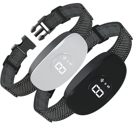 Meloive Collar Antiladridos Perro,2 Piezas,Collar Vibración Recargable