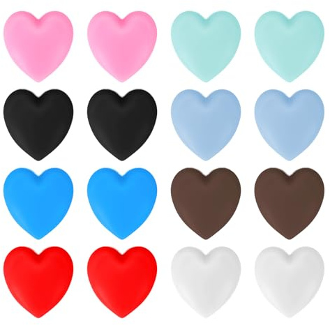 8 Pairs Heart Eyeglass Ear Grip Anti Slip Glasses Grips for Behind The Ear Colored Heart Shaped Eyeglasses Stopper Silicone Grip Cute Holder Sunglasses Stop Sliding for Reading Glass Sport Eyewear
