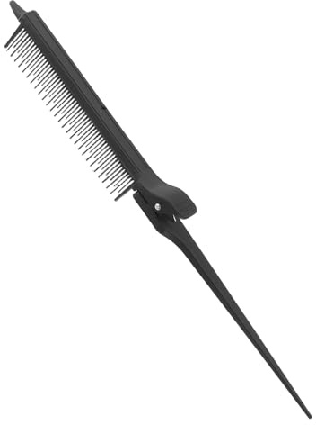 MAGICLULU Pettine per Meches Professionale a Coda di Topo Nero, Pettine a Denti Fini per Separazione Precisa e Styling Chioma, Strumento Multiuso per Salone e Uso Domestico