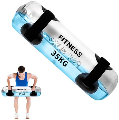 Sac Aquatique de Musculation Réglable Jusqu'à 35 kg, avec Pompe à Air | Équipement d’entraînement de force et d’équilibre portable, idéal pour entraînement tout corps, stable et facile à ranger
