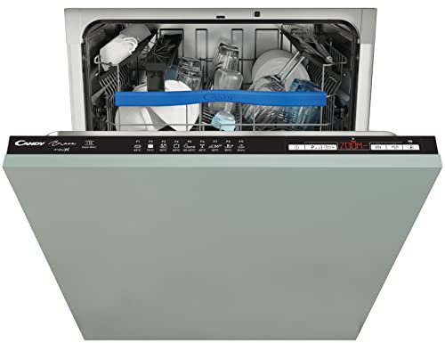 Candy Brava CDIN 2D620PB/E, Lavavajillas Integrable 60 CM, 16 Servicios, Digital, Wi-Fi, Alexa y Google Home, Zoom 39', Add Dish, 43DB, 3 Filtros, Indicador Tiempo, Sal y Abrillantador, Clase E, Negro