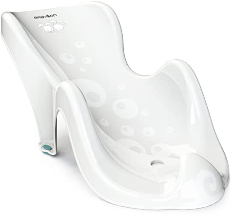 BABYLON Vaschetta per il Bagnetto del Neonato, ergonomico sedile bagnetto bambino Aqua Mini seduta bagnetto bambini bianco
