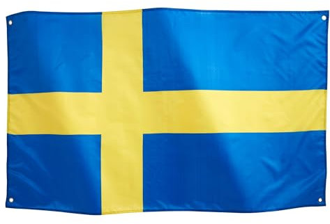 Runesol Bandera Nacional De Suecia 3x5, 91x152cm, 4 Ojales, Ojal De Latón En Cada Esquina, Bandera Sueca, Días Festivos, Banderas Premium, Impermeable, Interior, Exterior, Epifanía