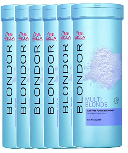 6er Wella Professionals Blondor Multi Blonde Powder Blondierung 400 g