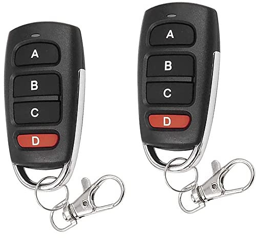 remote Universal Duplicator Garage Door Key Fob, 433.92 Mhz, Replacement for Electric Gate, Cloning Remote Control Keychain (2 PCS)