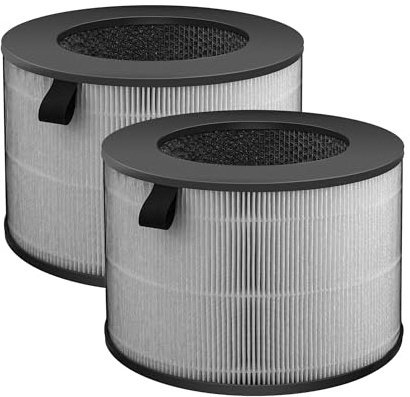 Breshair U9C True HEPA Replacement Filter Compatible with LG PuriCare AeroTower Fan U9CV2B / U9CS1C / U9CV1C Air Purifier, 3 Step Filtration- Deodorization + True HEPA + Pre Filter, 2 Pack