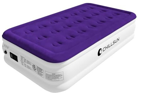 CHILLSUN 190x100x46cm Luftbett 1 Personen mit Elektrischer Pumpe, Luftmatratze Selbstaufblasend, Aufblasbare Matratze Gästebett Klappbar Aufblasbares Bett für Heimgebrauch oder Camping