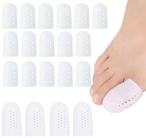 20 Pezzi Protezione Dita Piedi Silicone,4 Protezione Alluce, 16 Mignolo Piede,Copri Piedi Traspiranti Separatore Dita Piede,per Calli, Vesciche, Perdita Di Unghie Dei Piedi