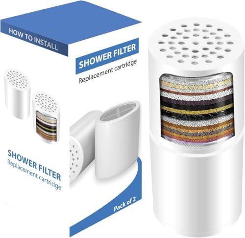 Cartucho de filtro de ducha de repuesto universal de 36 etapas para agua dura, cartucho de filtro, reduce el cloro y los productos químicos