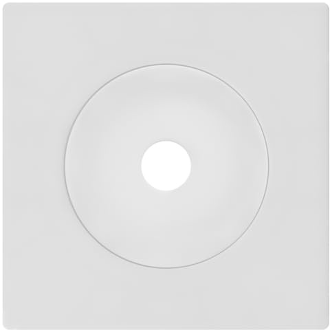 FONTINI - Sortie câble blanc DOM avec plaque simple blanc – Discrétion et design épuré pour vos installations