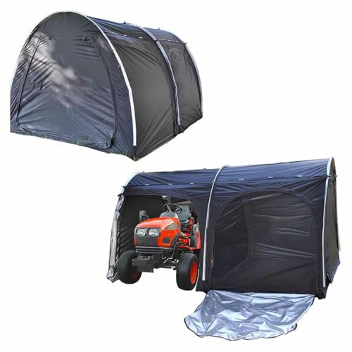 YSMSMZJK Tenda Da Moto Grande 2 in 1 Casetta Da Giardino con Doppie Porte per 5-7 Biciclette Casetta Attrezzi Giardino Box Biciclette Da Esterno