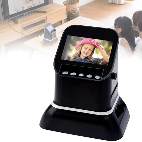 GAYAYAS Scanner per Diapositive ad Alta risoluzione 120, con Schermo LCD, convertitore Digitale 1080p, converte Negativi e Diapositive da 35 mm, 135, 126, 127 in JPEG Digitale