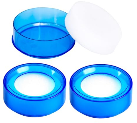 Angoily Lot De 3 Éponges Humidificatrices Pour Comptage D'argenté Transparentes Bleu, Accessoire De Comptage D'argenté Pour Bureau, Humidificateur Pour Doigts Précision Manipulation Bancaire
