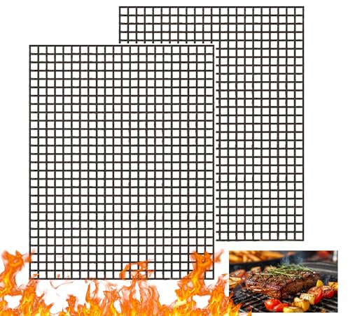 40 × 60 cm, 2 tappetini antiaderenti, riutilizzabili per barbecue a gas, carbone, griglia elettrica, friggitrice ad aria, forno