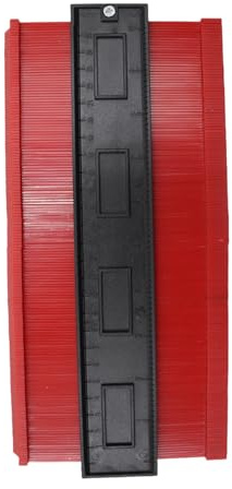 Voyoo Herramienta de medición Irregular Multifuncional, Herramienta de Marcado de 10 Pulgadas, copiadora de perfiles con Escala Irregular para Laminado (135 x 275 mm)
